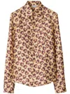 Burberry Lapel Long-sleeved Shirt In Neutrals