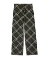 Burberry Check Silk Pyjama Trousers In White