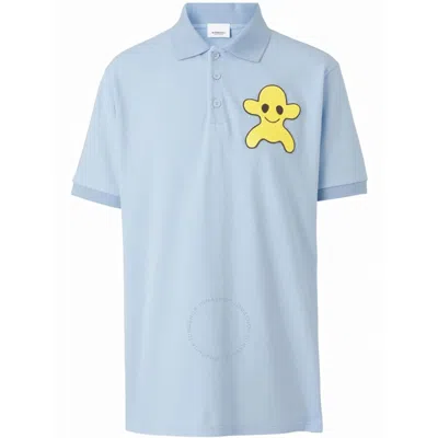 Burberry Pale Blue Clarkwood Monster Graphic Polo Shirt