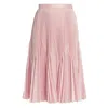 Burberry Pale Candy Pink Angelina Pleated Skirt In Pink