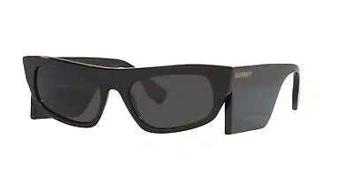 Pre-owned Burberry Palmer Be 4385 Black/black 55/19/140 Women Sunglasses