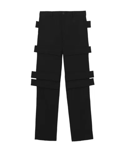 Burberry Panel-detail Cargo Trousers In Black