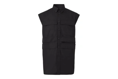 Pre-owned Burberry Panel Detail Sleeveless Shirt Black