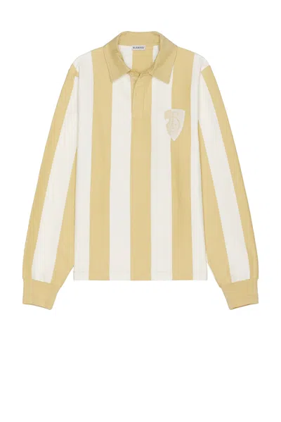 Burberry Panel Rugby Top With B-shield Embroidery In Cracker