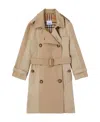 Burberry Panelled Cotton Trench Coat In Brown