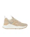 Burberry Panelled Lace-up Sneakers In Brown