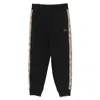 Burberry Kids Cotton Sports Trousers In Black
