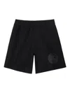 Burberry Drawstring Waistband Shorts With Side And Rear Pockets In Black