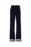 Burberry Contrast Cuff Denim Trousers