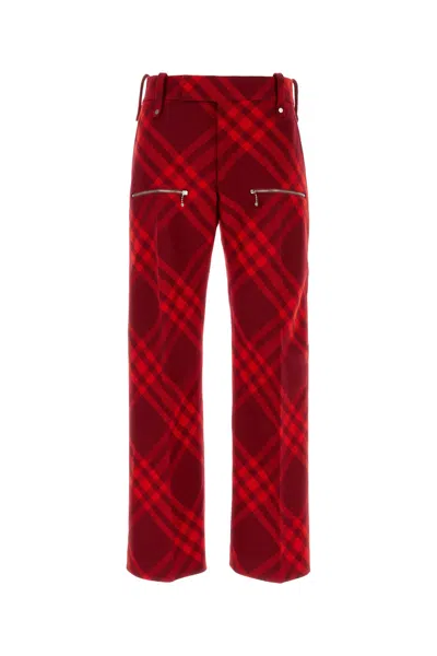 Burberry Pantalone-48 Nd  Male In Red