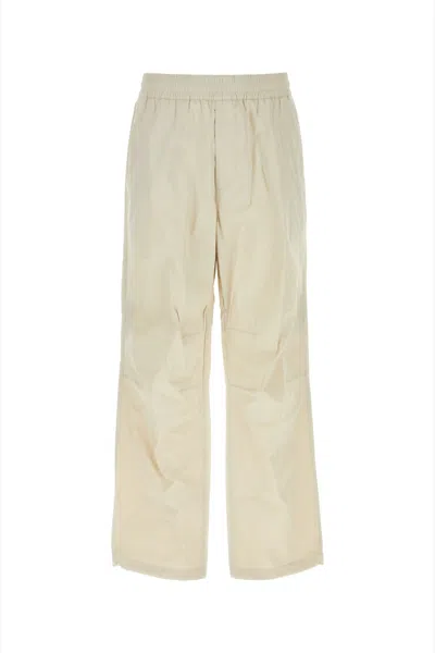Burberry Straight-leg Drawstring Trousers In Ivory