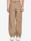 Burberry Logo Patch Wide-leg Pants In Brown