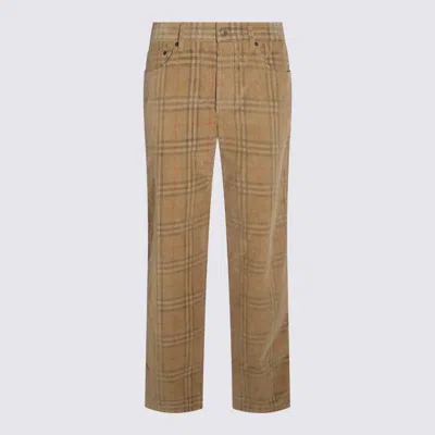BURBERRY BURBERRY PANTALONI SAND IP CHECK