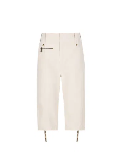 Burberry Trousers In Quartz