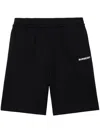 Burberry Raphael Logo Cotton Jersey Sweat Shorts In Black