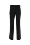 Burberry Suit Pants In Navy Blue Wool. Straight-leg Cut. Zippered Closure And Belt Clip. In Black
