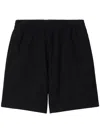 Burberry Logo-appliqué Cotton Shorts In Black