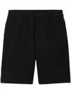 Burberry Ekd Jacquard Cotton-blend Shorts In Black