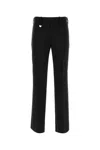 Burberry Suit Pants In Navy Blue Wool. Straight-leg Cut. Zippered Closure And Belt Clip. In Black