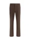 Burberry Men Cotton Chino Pants In Brown