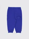Burberry Electric Blue Jogging Trousers With Ekd Logo In Blau