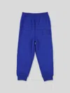 Burberry Electric Blue Jogging Trousers With Ekd Logo In Navy