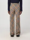 Burberry Men Check Linen-blend Pants In Beige