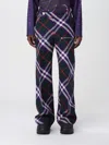 Burberry Check Print Trousers In Multicolor