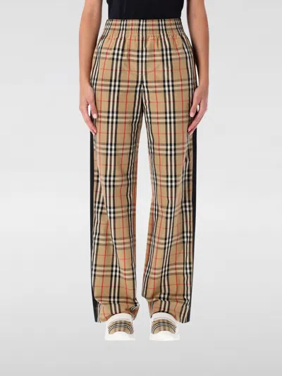 BURBERRY PANTS BURBERRY WOMAN COLOR BEIGE,H21717022