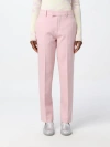 Burberry Wool Cigarette Pants With Pleats In Pink