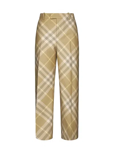 Burberry Pants In Flax Ip Check