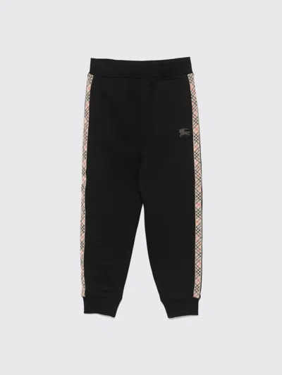 BURBERRY BURBERRY BOY'S COTTON JOGGING TROUSERS WITH EMBROIDERED EKD LOGO