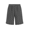 Burberry Printed Silk Bermuda Shorts In Gray