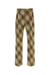 Burberry Embroidered Wool Pants For Men In Multicolor