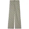 Burberry Cotton Pants Checked Pattern Trousers In Multicolor