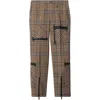 Burberry Cargo Pants Check Pattern In Silk Blend In Multicolor