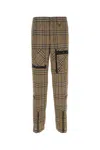 Burberry Cargo Pant With Embroidered Viscose Blend In Multicolor