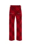 Burberry Plaid-check Wide-leg Wool Trousers In Multicolor