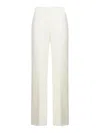 Burberry Women's Lar Beige Linen Pants With Runned Waist In Pfp