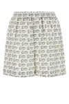 Burberry B Closure Print Silk Shorts In Printed