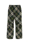 Burberry Men's Check Pattern Trousers With Elastic Waist And Drawstring In Printed