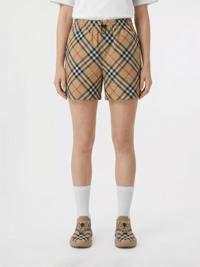 Burberry Pants  Woman Color Beige In Brown