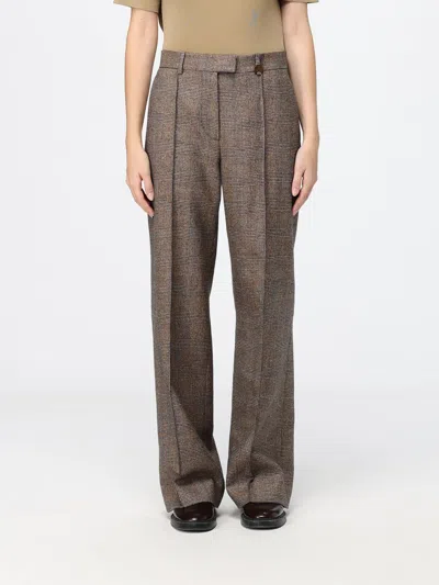 Burberry Pants Woman Color Beige In Brown