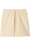 Burberry Relaxed-fit Cotton Shorts With Drawstring Waistband In Neutral