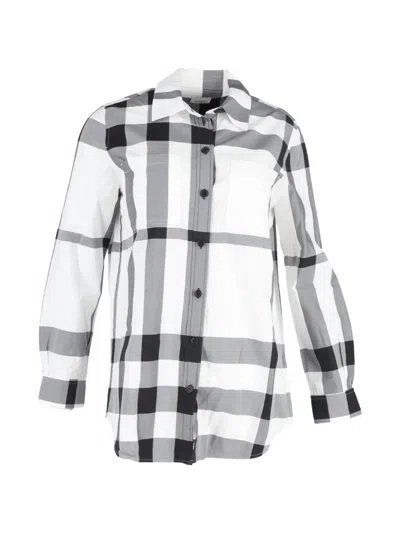Pre-owned Burberry Paola Checked Shirt In White