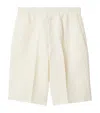 BURBERRY PAPER-BLEND TAILORED SHORTS