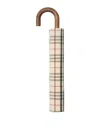Burberry Vintage-check Folding Umbrella In Taupe