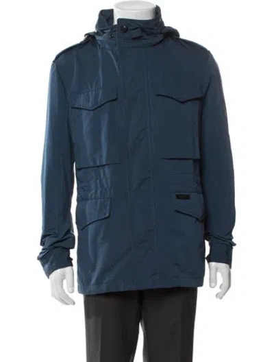 Pre-owned Burberry Parka In Blue