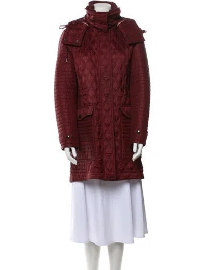 Pre-owned Burberry Parka In Burgundy