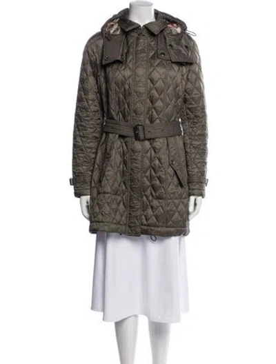 Pre-owned Burberry Parka In Green